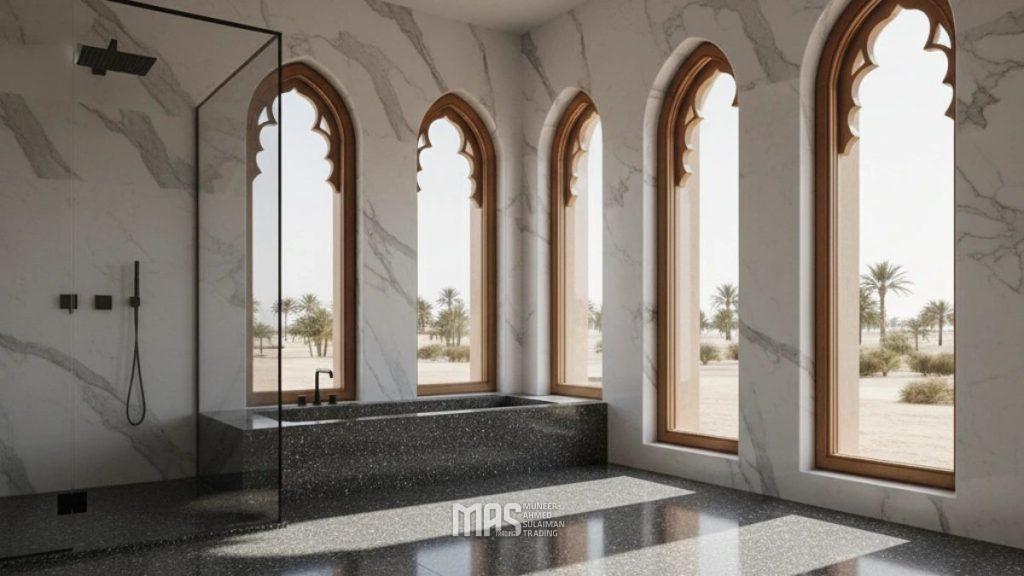 Best Natural Stone for Wet Areas in Oman 2025 2 dark Stone for Wet Areas