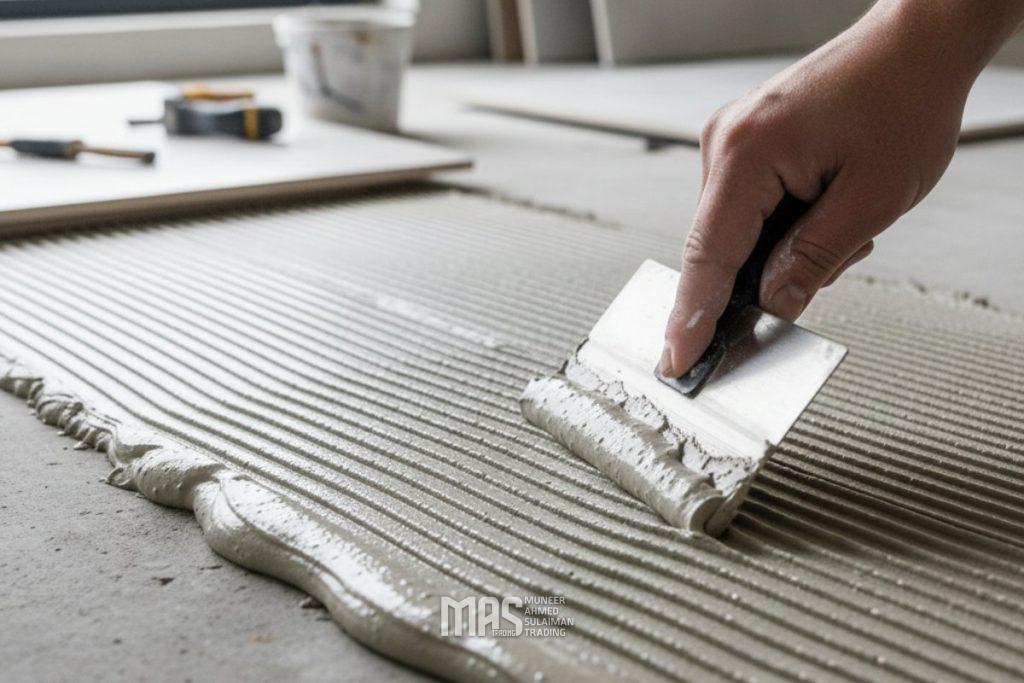 Guide to Porcelain installation in Muscat 3 large format porcelain installation oman
